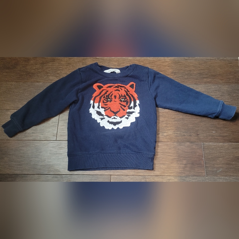 H&M Kids Navy Blue Tiger Sweatshirt - Size 2-4Y